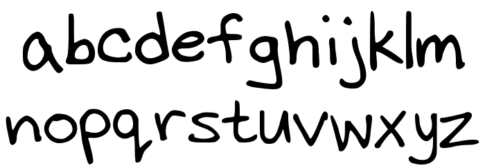 Dicks Handwriting Font LOWERCASE
