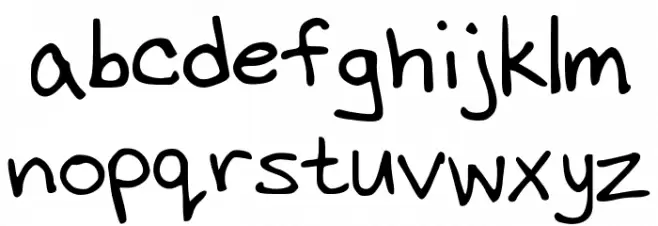 Dicks Handwriting Caratteri MINUSCOLO