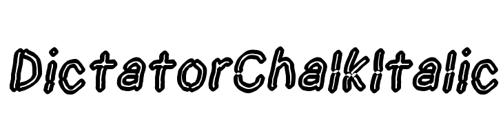 Dictator Chalk Italic  Frei Schriftart Herunterladen
