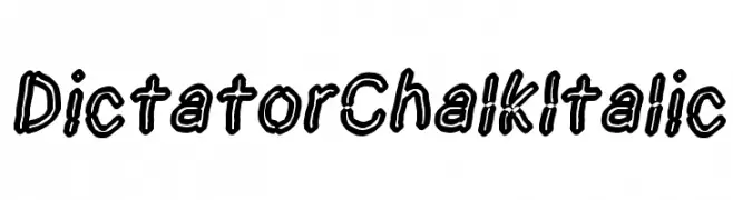 Dictator Chalk Italic  Frei Schriftart Herunterladen