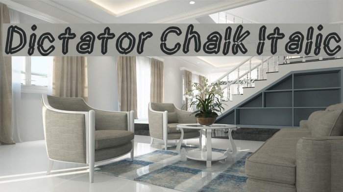 Dictator Chalk Italic Font examples