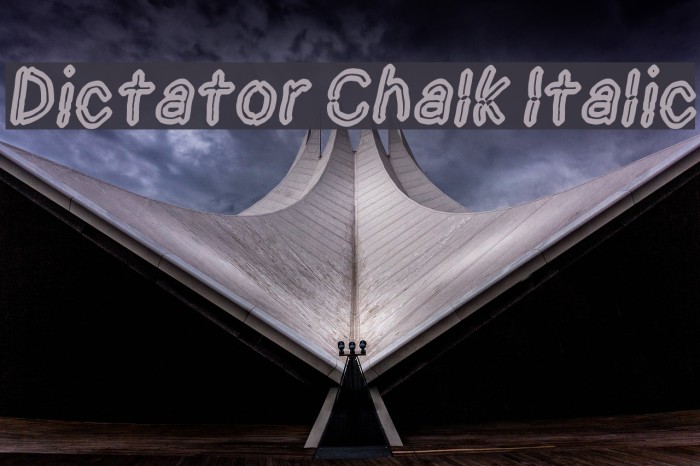 Dictator Chalk Italic Font examples