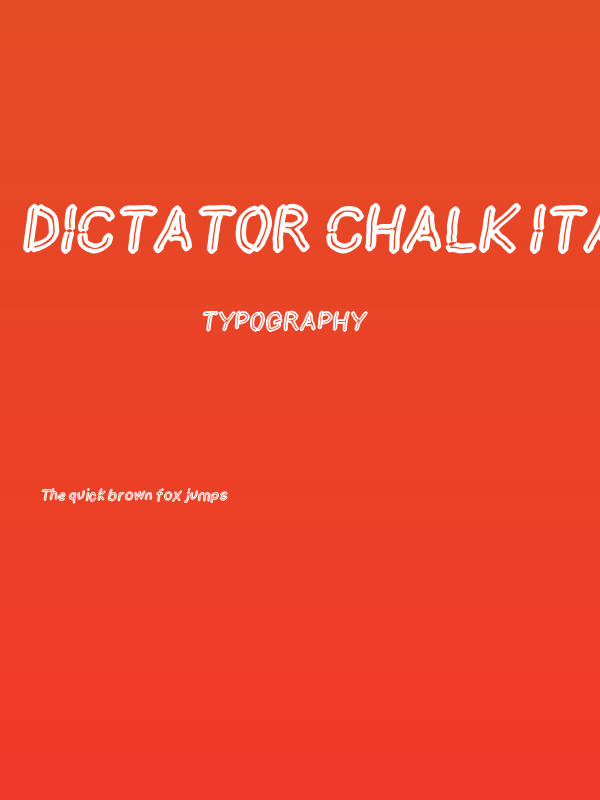 Dictator Chalk Italic Poster