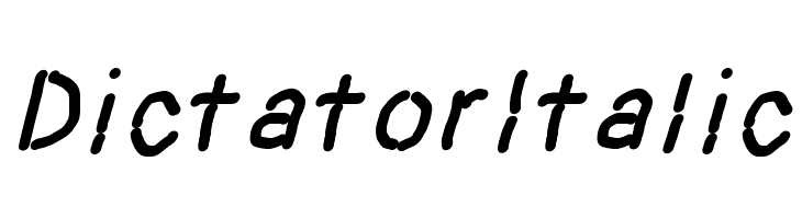 Dictator Italic  Free Fonts Download