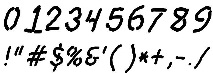 Dictator Italic Font OTHER CHARS