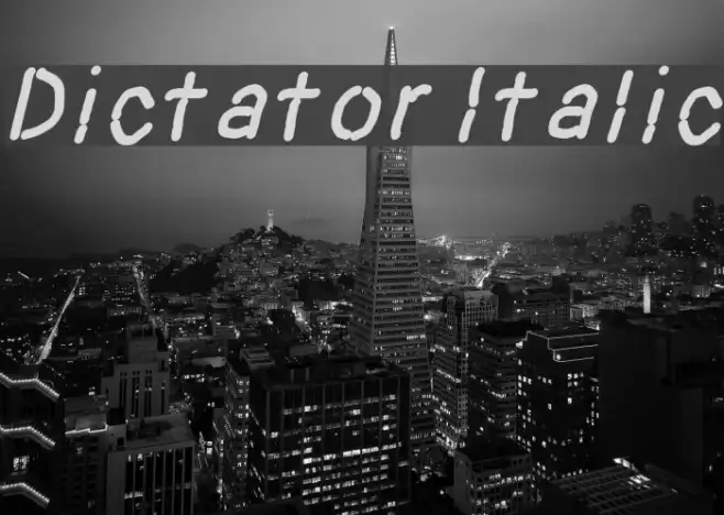 Dictator Italic Example 1