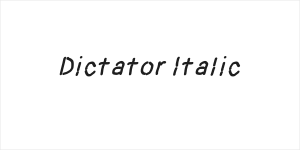 Dictator Italic Logo