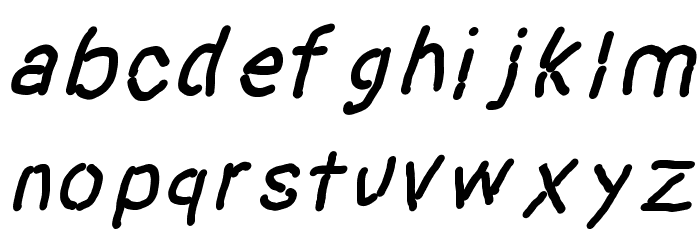 Dictator Italic Font LOWERCASE