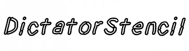 Dictator Stencil  Free Fonts Download