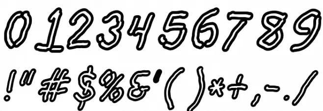 Dictator Stencil Font OTHER CHARS