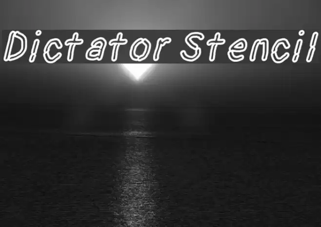 Dictator Stencil Font examples