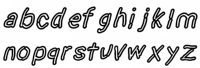 Dictator Stencil Font LOWERCASE