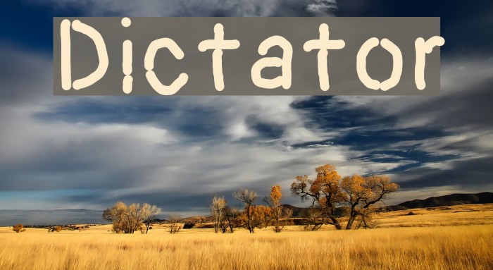 Dictator Font examples