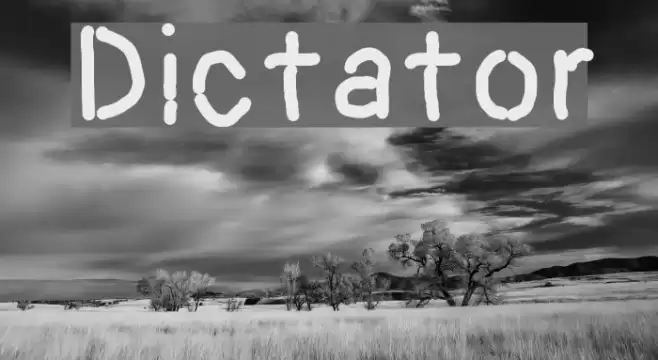 Dictator Шрифта examples