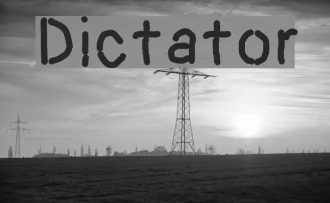 Dictator Шрифта examples