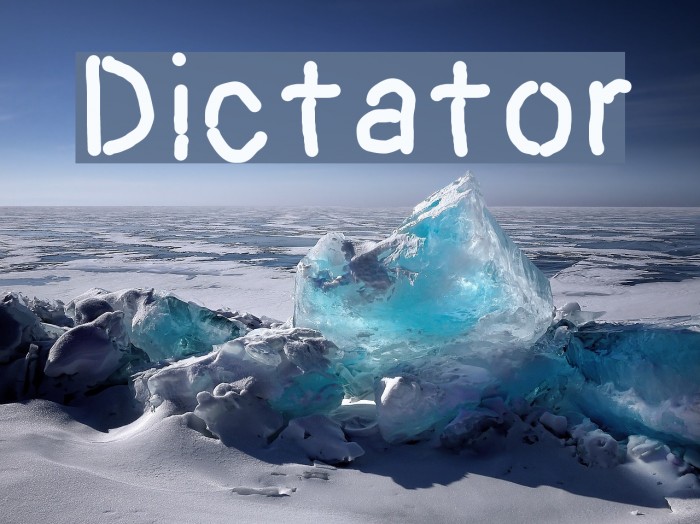 Dictator Font examples