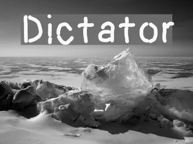 Dictator Шрифта examples