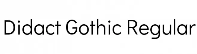 Didact Gothic Regular  Frei Schriftart Herunterladen