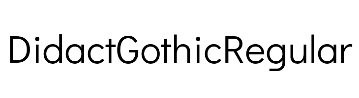 Didact Gothic Regular  नि: शुल्क फ़ॉन्ट्स डाउनलोड