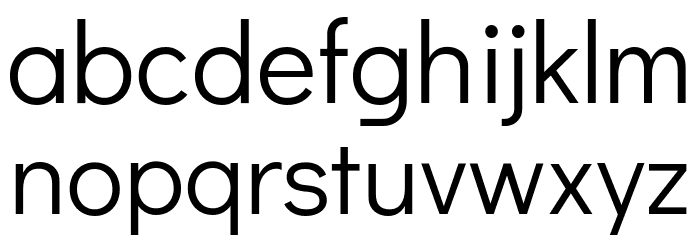 Didact Gothic Regular Font LOWERCASE