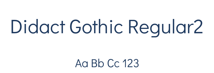 Didact Gothic Regular2 Font Preview