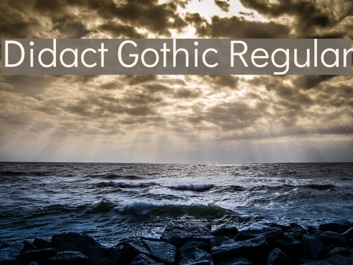 Didact Gothic Regular Fuentes examples