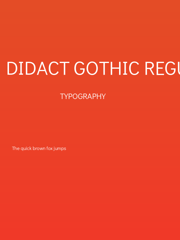 Didact Gothic Regular Poster