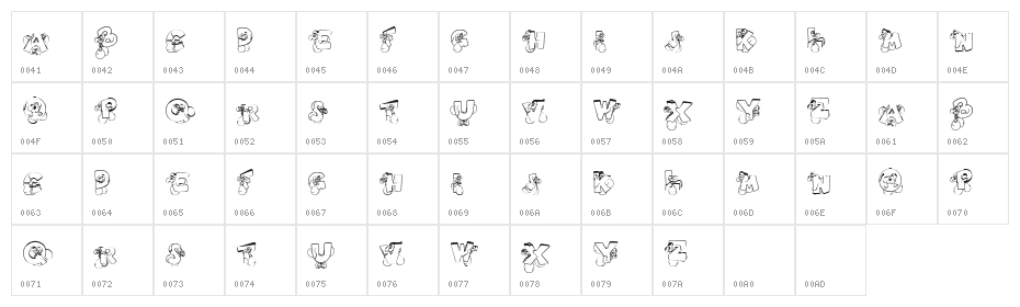 DiddleTheMouse Character Map