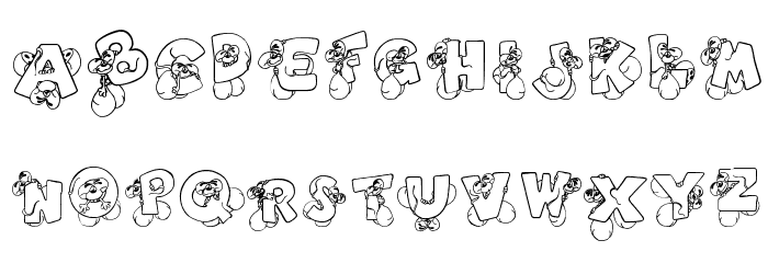 DiddleTheMouse Font LOWERCASE