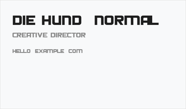 Die Hund  Normal Business Card