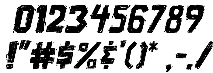 Die in a fire PG Italic Font OTHER CHARS