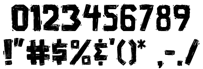 Die in a fire PG Font OTHER CHARS