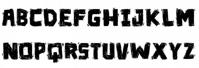 Die in a fire PG フォント 大文字