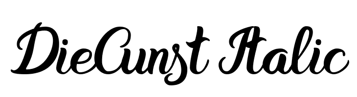 DieCunst Italic  नि: शुल्क फ़ॉन्ट्स डाउनलोड