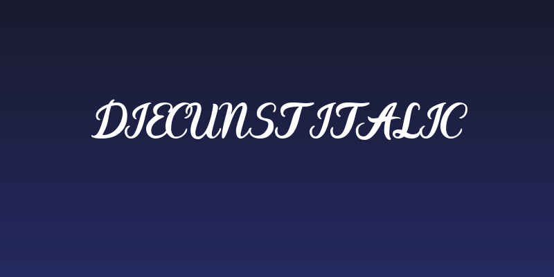 DieCunst Italic Social Header