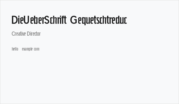 DieUeberSchrift-Gequetschtreduc Business Card