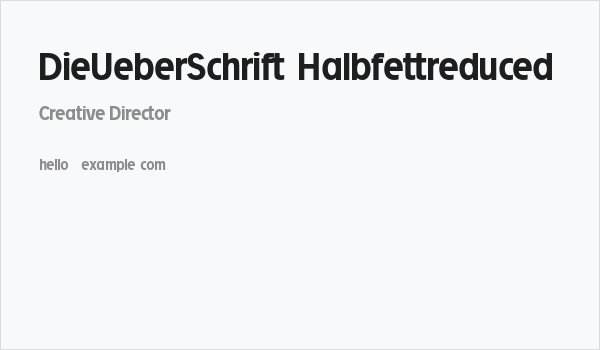 DieUeberSchrift-Halbfettreduced Business Card