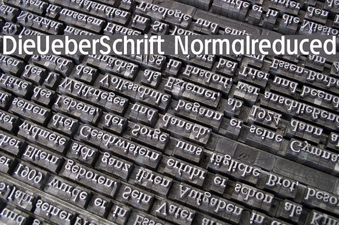DieUeberSchrift-Normalreduced Font examples