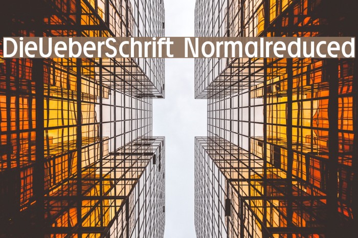 DieUeberSchrift-Normalreduced Font examples