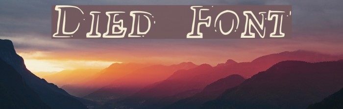 Died Font examples