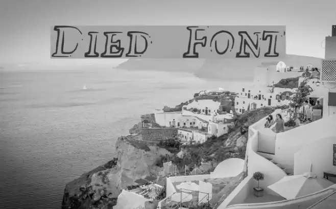 Died Font examples
