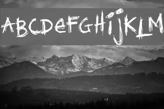 Diediedie Font examples