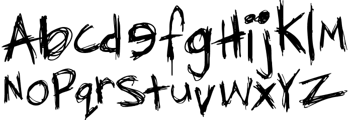 Diediedie Font LOWERCASE