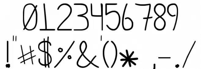 Diego Hands Font OTHER CHARS