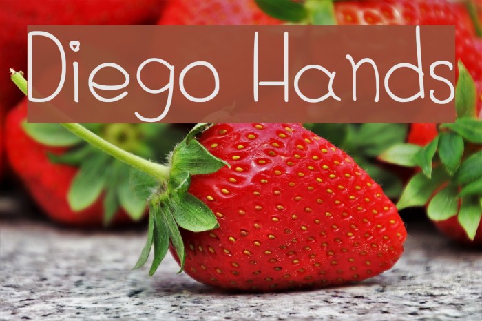 Diego Hands Font examples
