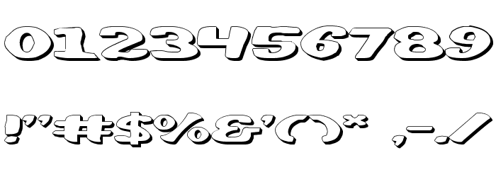 DiegoCon 3D Font OTHER CHARS