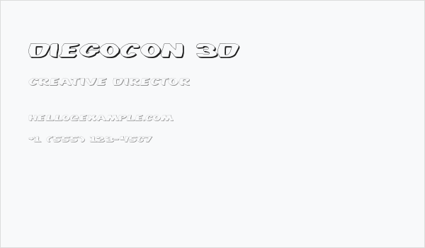 DiegoCon 3D Business Card