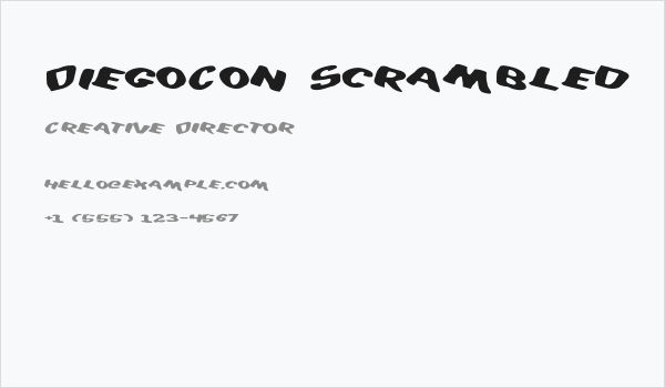 DiegoCon Scrambled Business Card