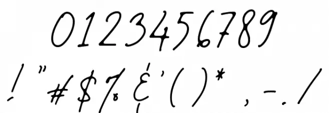 Dienilla Font OTHER CHARS