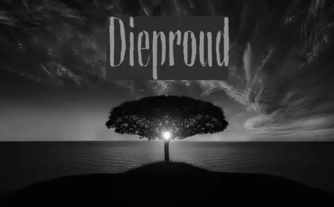 Dieproud Font examples